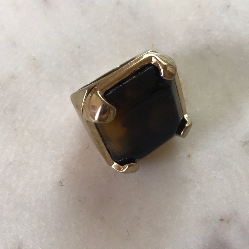 Tortoise cocktail ring